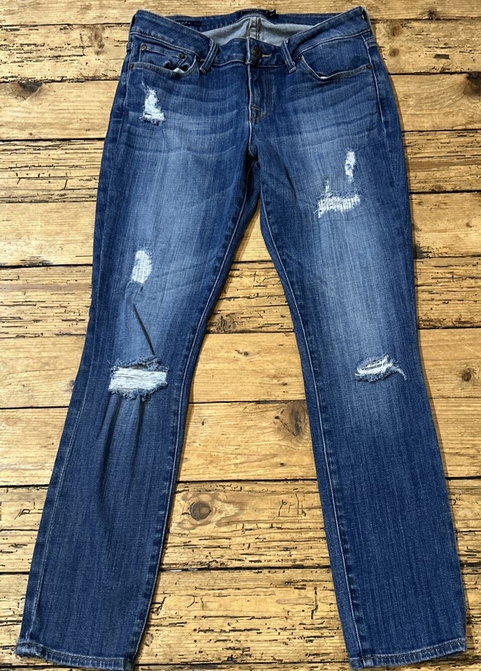 Lucky Brand Women’s Medium Wash Distressed Lolita Skinny Jeans Size 6/28 A NWOT